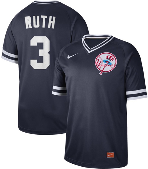 Nike Yankees #3 Babe Ruth Navy Authentic Cooperstown Collection Stitched MLB Jersey Nike Yankees #3 Babe Ruth Navy Authentic Cooperstown Collection Stitched MLB Jersey