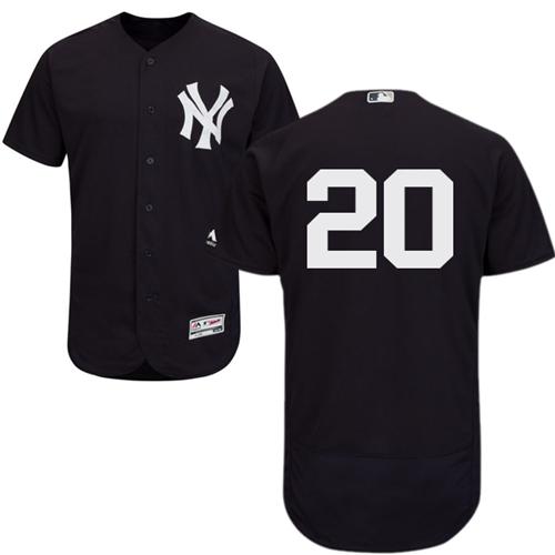 Yankees #20 Jorge Posada Navy Blue Flexbase Authentic Collection Stitched MLB Jersey Yankees #20 Jorge Posada Navy Blue Flexbase Authentic Collection Stitched MLB Jersey