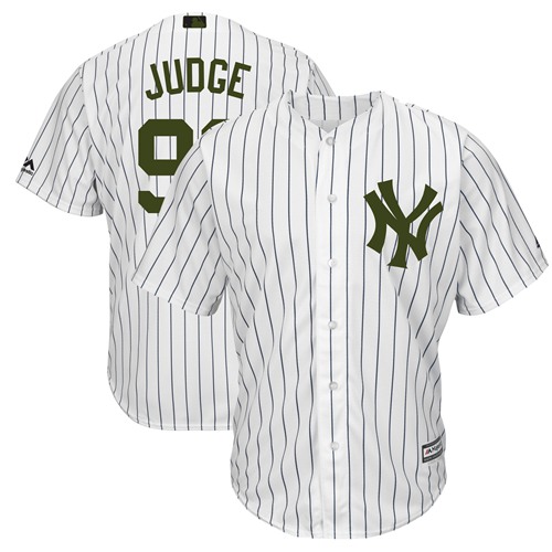 Yankees #99 Aaron Judge White Strip New Cool Base 2018 Memorial Day Stitched MLB Jersey Yankees #99 Aaron Judge White Strip New Cool Base 2018 Memorial Day Stitched MLB Jersey