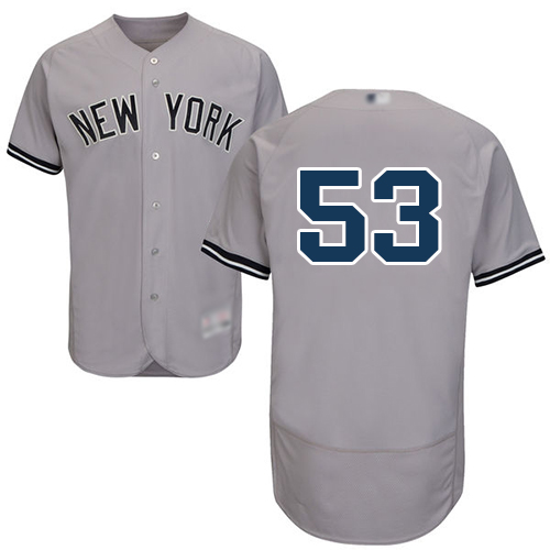 Yankees #53 Zach Britton Grey Flexbase Authentic Collection Stitched MLB Jersey Yankees #53 Zach Britton Grey Flexbase Authentic Collection Stitched MLB Jersey