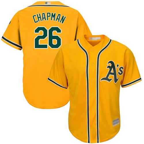 Athletics #26 Matt Chapman Gold New Cool Base Stitched MLB Jersey Athletics #26 Matt Chapman Gold New Cool Base Stitched MLB Jersey