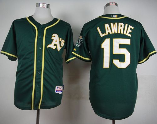 Athletics #15 Brett Lawrie Green Cool Base Stitched MLB Jersey Athletics #15 Brett Lawrie Green Cool Base Stitched MLB Jersey