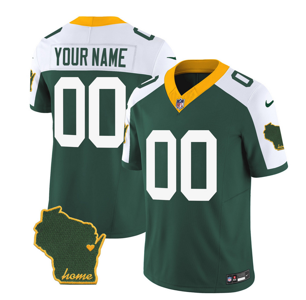 Men's Green Bay Packers ACTIVE PLAYER Custom Green/White 2023 F.U.S.E. Home Patch Vapor Untouchable Limited Stitched Jersey Men's Green Bay Packers ACTIVE PLAYER Custom Green/White 2023 F.U.S.E. Home Patch Vapor Untouchable Limited Stitched Jersey
