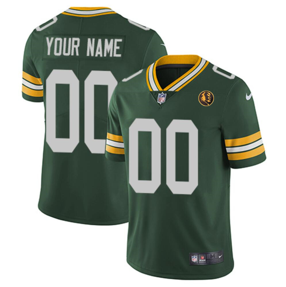 Men's Green Bay Packers Active Player Custom Green With John Madden Patch Vapor Limited Stitched Football Jersey Men's Green Bay Packers Active Player Custom Green With John Madden Patch Vapor Limited Stitched Football Jersey