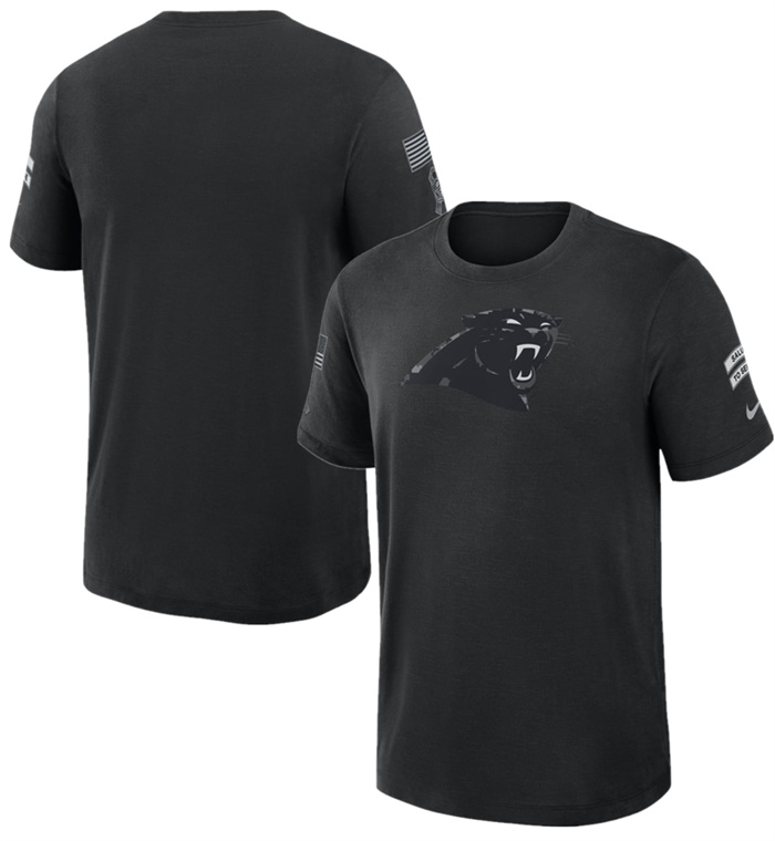 Men's Carolina Panthers Black 2026 Salute to Service Sideline Dri-FIT T-Shirt
