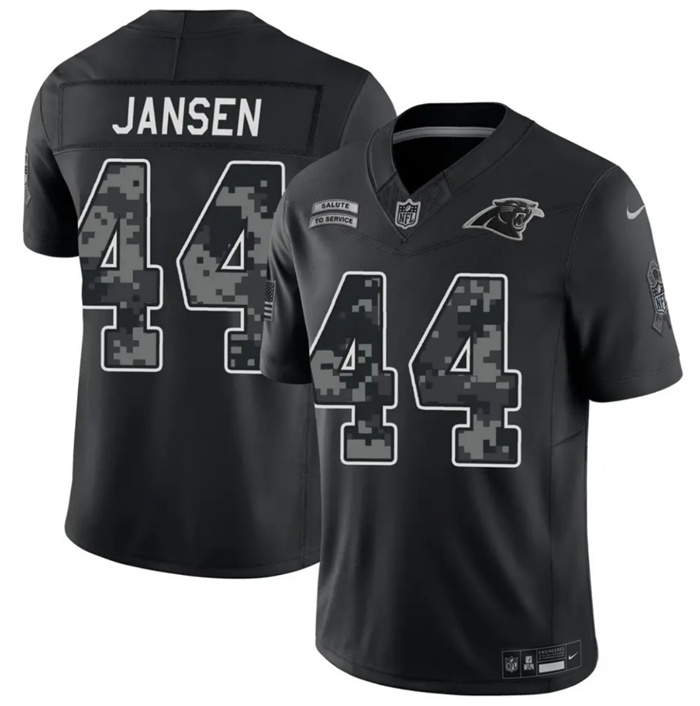 Men's Carolina Panthers #44 J. J. Jansen Black F.U.S.E. 2026 Salute to Service Limited Stitched Football Jersey