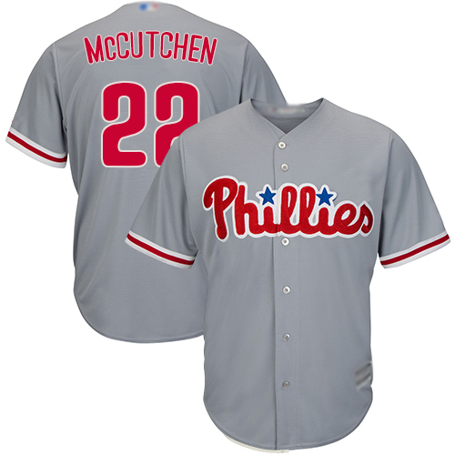 Phillies #22 Andrew McCutchen Grey New Cool Base Stitched MLB Jersey Phillies #22 Andrew McCutchen Grey New Cool Base Stitched MLB Jersey