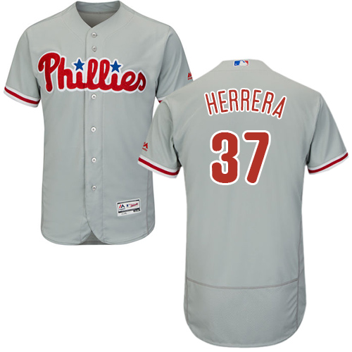 Phillies #37 Odubel Herrera Grey Flexbase Authentic Collection Stitched MLB Jersey Phillies #37 Odubel Herrera Grey Flexbase Authentic Collection Stitched MLB Jersey