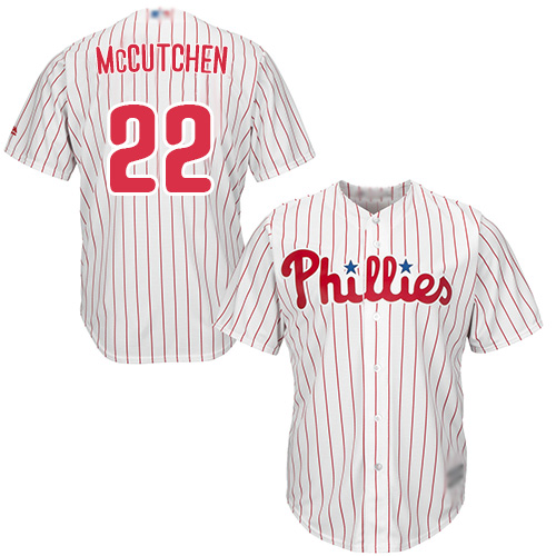 Phillies #22 Andrew McCutchen White(Red Strip) New Cool Base Stitched MLB Jersey Phillies #22 Andrew McCutchen White(Red Strip) New Cool Base Stitched MLB Jersey