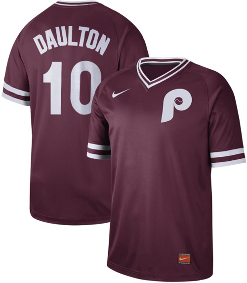 Nike Phillies #10 Darren Daulton Maroon Authentic Cooperstown Collection Stitched MLB Jersey Nike Phillies #10 Darren Daulton Maroon Authentic Cooperstown Collection Stitched MLB Jersey