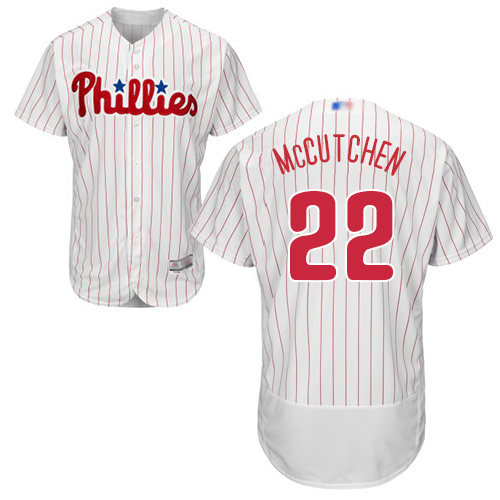 Phillies #22 Andrew McCutchen White(Red Strip) Flexbase Authentic Collection Stitched MLB Jersey Phillies #22 Andrew McCutchen White(Red Strip) Flexbase Authentic Collection Stitched MLB Jersey