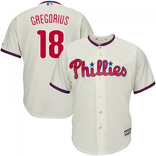 Phillies #18 Didi Gregorius Cream New Cool Base Stitched MLB Jersey Phillies #18 Didi Gregorius Cream New Cool Base Stitched MLB Jersey