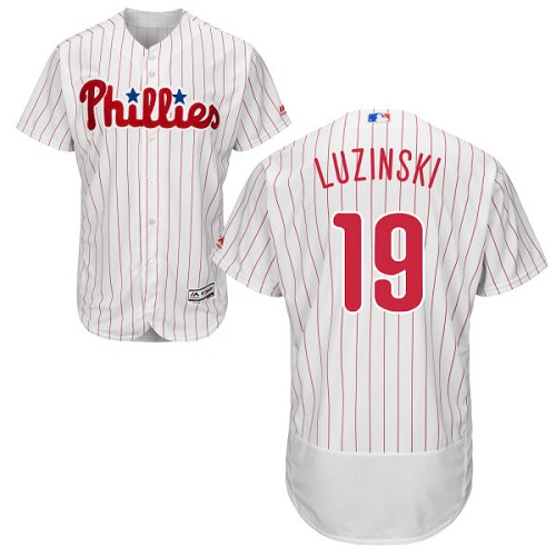 Phillies #19 Greg Luzinski White(Red Strip) Flexbase Authentic Collection Stitched MLB Jersey Phillies #19 Greg Luzinski White(Red Strip) Flexbase Authentic Collection Stitched MLB Jersey