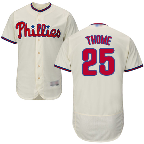 Phillies #25 Jim Thome Cream Flexbase Authentic Collection Stitched MLB Jersey Phillies #25 Jim Thome Cream Flexbase Authentic Collection Stitched MLB Jersey