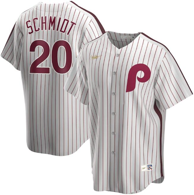 Men's Philadelphia Phillies #20 Mike Schmidt White MLB Cool Base Stitched Jersey Men's Philadelphia Phillies #20 Mike Schmidt White MLB Cool Base Stitched Jersey