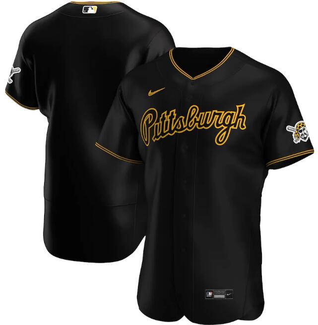 Men's Pittsburgh Pirates Blank 2020 Black MLB Flex Base Stitched Jersey Men's Pittsburgh Pirates Blank 2020 Black MLB Flex Base Stitched Jersey