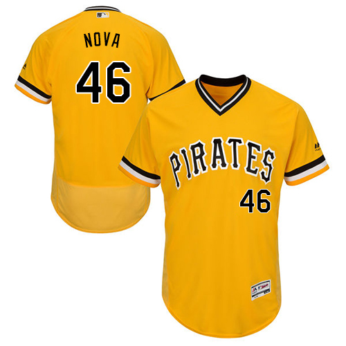 Pirates #46 Ivan Nova Gold Flexbase Authentic Collection Stitched MLB Jersey Pirates #46 Ivan Nova Gold Flexbase Authentic Collection Stitched MLB Jersey