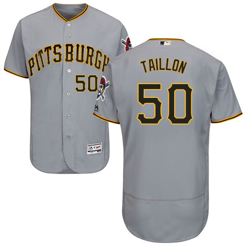Pirates #50 Jameson Taillon Grey Flexbase Authentic Collection Stitched MLB Jersey Pirates #50 Jameson Taillon Grey Flexbase Authentic Collection Stitched MLB Jersey