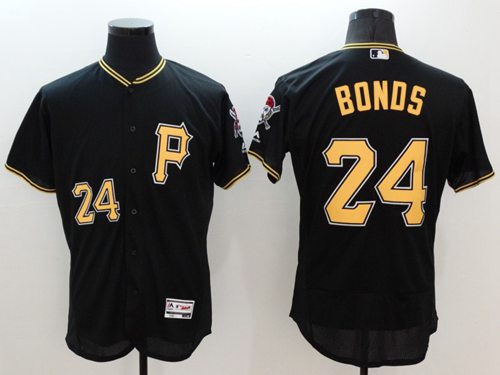Pirates #24 Barry Bonds Black Flexbase Authentic Collection Stitched MLB Jersey Pirates #24 Barry Bonds Black Flexbase Authentic Collection Stitched MLB Jersey