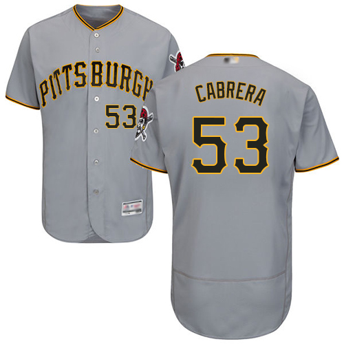Pirates #53 Melky Cabrera Grey Flexbase Authentic Collection Stitched MLB Jersey Pirates #53 Melky Cabrera Grey Flexbase Authentic Collection Stitched MLB Jersey