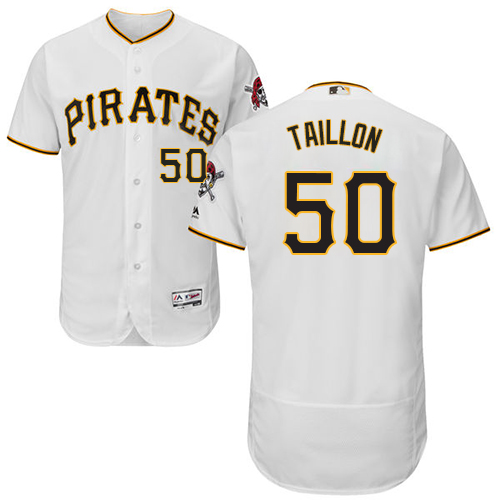 Pirates #50 Jameson Taillon White Flexbase Authentic Collection Stitched MLB Jersey Pirates #50 Jameson Taillon White Flexbase Authentic Collection Stitched MLB Jersey