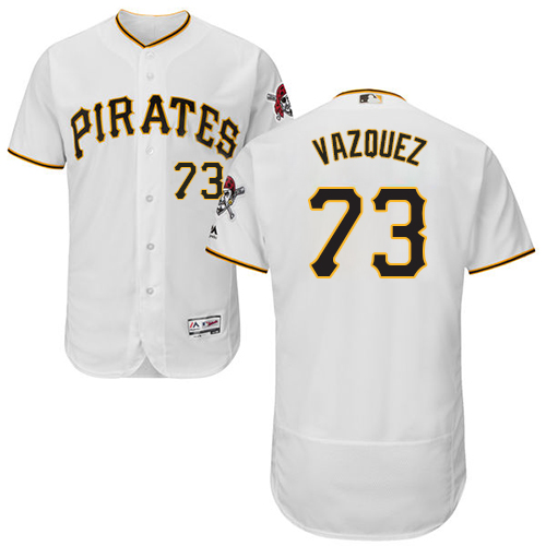 Pirates #73 Felipe Vazquez White Flexbase Authentic Collection Stitched MLB Jersey Pirates #73 Felipe Vazquez White Flexbase Authentic Collection Stitched MLB Jersey