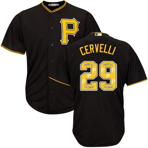 Pirates #29 Francisco Cervelli Black Team Logo Fashion Stitched MLB Jersey Pirates #29 Francisco Cervelli Black Team Logo Fashion Stitched MLB Jersey