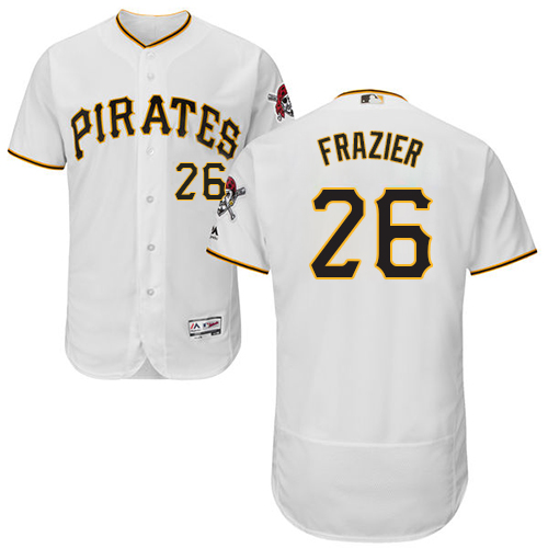 Pirates #26 Adam Frazier White Flexbase Authentic Collection Stitched MLB Jersey Pirates #26 Adam Frazier White Flexbase Authentic Collection Stitched MLB Jersey