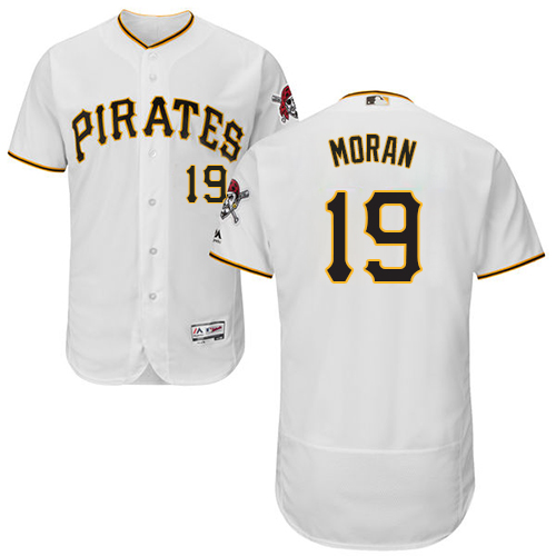 Pirates #19 Colin Moran White Flexbase Authentic Collection Stitched MLB Jersey Pirates #19 Colin Moran White Flexbase Authentic Collection Stitched MLB Jersey