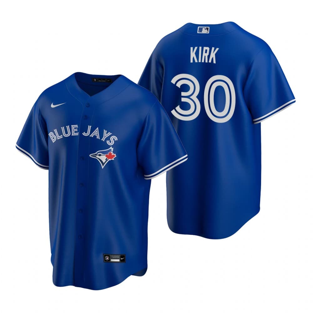 Men's Toronto Blue Jays #30 Alejandro Kirk Royal Cool Base Stitched Jersey Men's Toronto Blue Jays #30 Alejandro Kirk Royal Cool Base Stitched Jersey