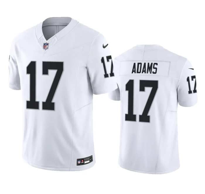 Men's Las Vegas Raiders #17 Davante Adams White 2023 F.U.S.E Vapor Untouchable Stitched Football Jersey Men's Las Vegas Raiders #17 Davante Adams White 2023 F.U.S.E Vapor Untouchable Stitched Football Jersey