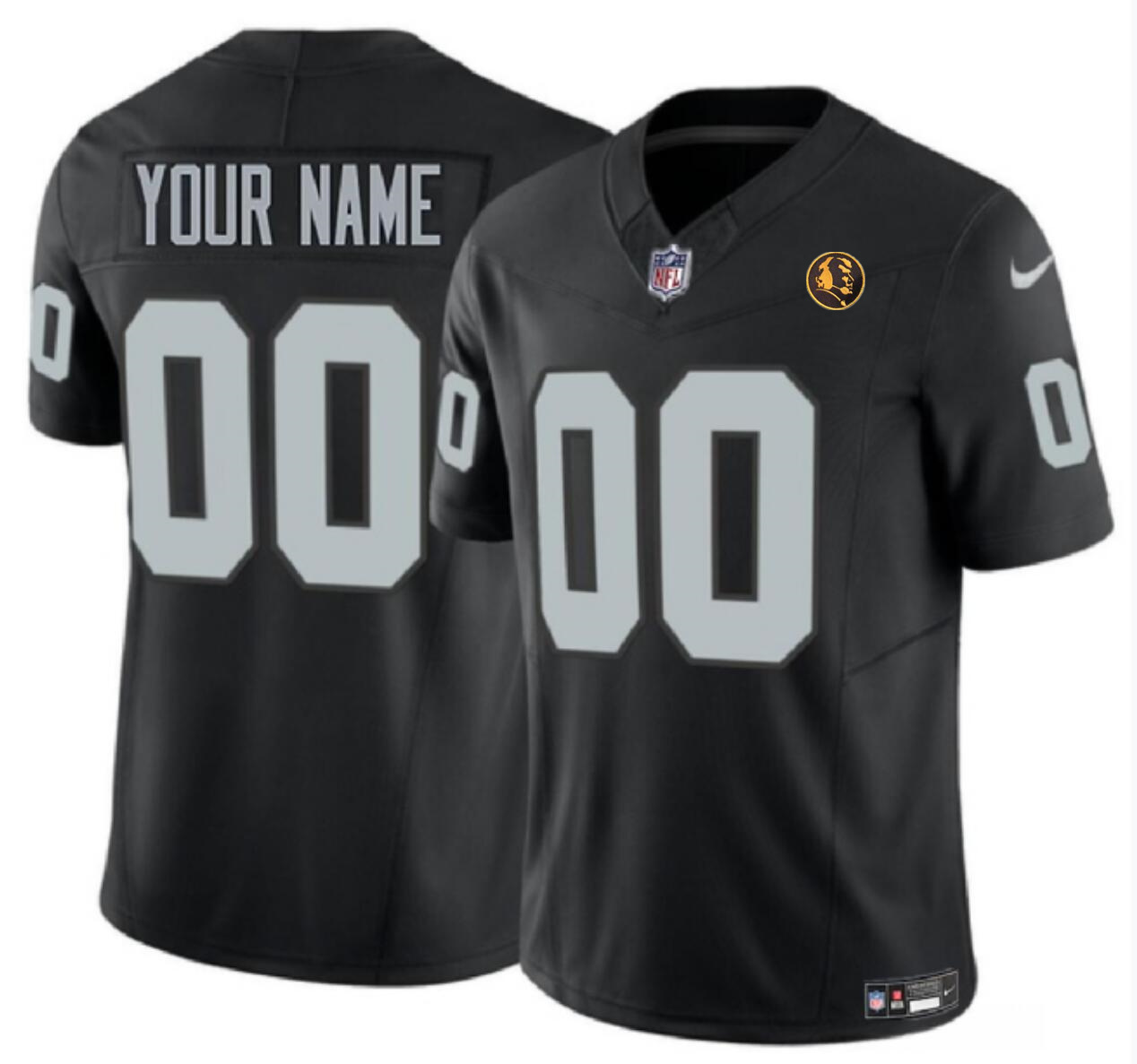 Men's Las Vegas Raiders Active Player Custom Black 2023 F.U.S.E. With John Madden Patch Vapor Limited Stitched Football Jersey Men's Las Vegas Raiders Active Player Custom Black 2023 F.U.S.E. With John Madden Patch Vapor Limited Stitched Football Jersey