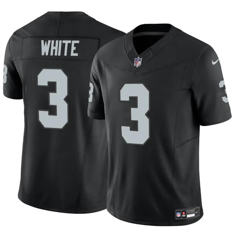 Men's Las Vegas Raiders #3 Zamir White Black 2024 F.U.S.E Vapor Stitched Football Jersey Men's Las Vegas Raiders #3 Zamir White Black 2024 F.U.S.E Vapor Stitched Football Jersey
