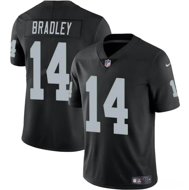 Men's Las Vegas Raiders #14 Carter Bradley Black 2024 Vapor Stitched Football Jersey Men's Las Vegas Raiders #14 Carter Bradley Black 2024 Vapor Stitched Football Jersey
