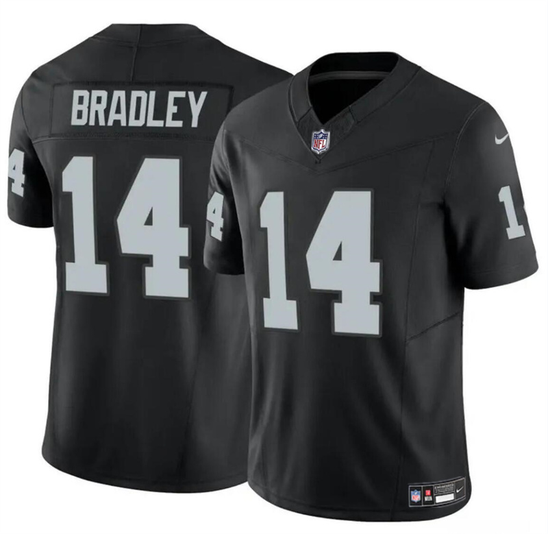 Men's Las Vegas Raiders #14 Carter Bradley Black 2024 F.U.S.E Vapor Stitched Football Jersey Men's Las Vegas Raiders #14 Carter Bradley Black 2024 F.U.S.E Vapor Stitched Football Jersey