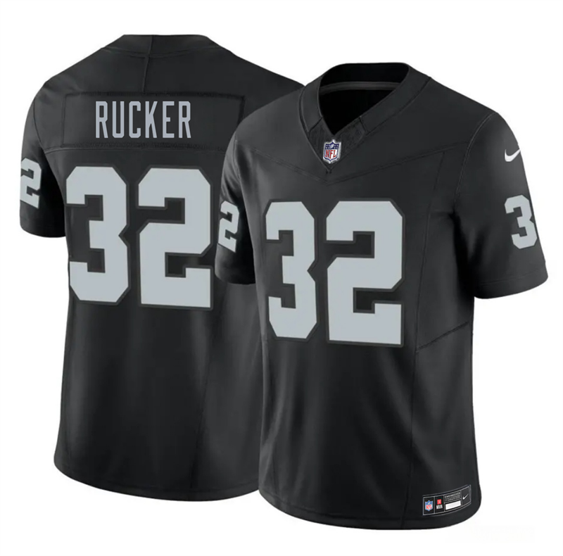 Men's Las Vegas Raiders #32 Corey Rucker Black 2026 Draft F.U.S.E. Vapor Untouchable Limited Stitched Football Jersey