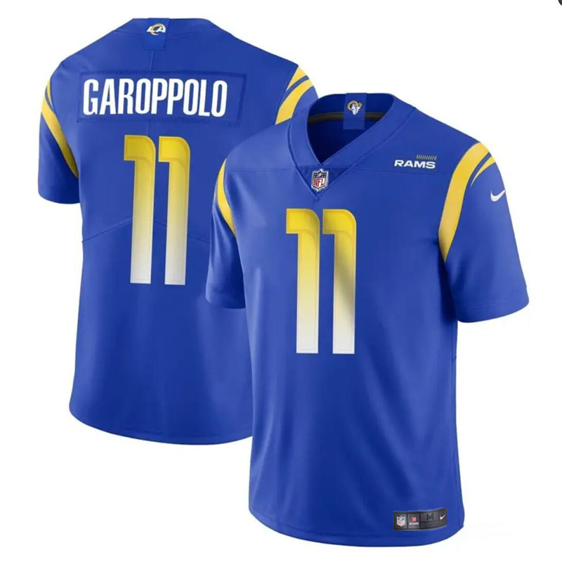 Men's Los Angeles Rams #11 Jimmy Garoppolo Blue Vapor Untouchable Stitched Football Jersey Men's Los Angeles Rams #11 Jimmy Garoppolo Blue Vapor Untouchable Stitched Football Jersey