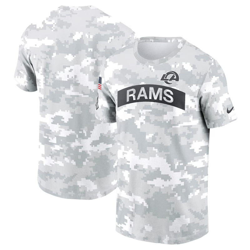 Men's Los Angeles Rams 2024 Arctic Camo Salute to Service Performance T-Shirt Men's Los Angeles Rams 2024 Arctic Camo Salute to Service Performance T-Shirt