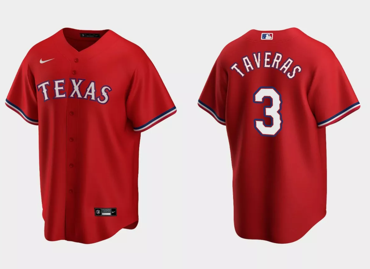 Men's Texas Rangers #3 Leody Taveras Red Cool Base Stitched Baseball Jersey Men's Texas Rangers #3 Leody Taveras Red Cool Base Stitched Baseball Jersey