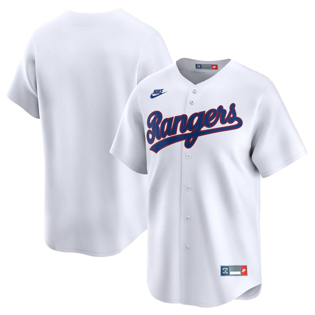 Men's Texas Rangers Blank White Cooperstown Collection Limited Stitched Baseball Jersey Men's Texas Rangers Blank White Cooperstown Collection Limited Stitched Baseball Jersey