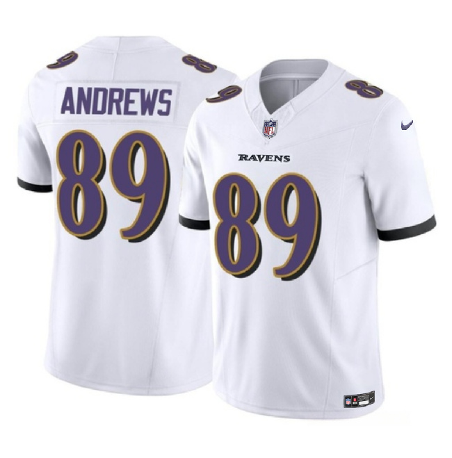 Men's Baltimore Ravens #89 Mark Andrews White 2023 F.U.S.E Vapor Limited Jersey Men's Baltimore Ravens #89 Mark Andrews White 2023 F.U.S.E Vapor Limited Jersey