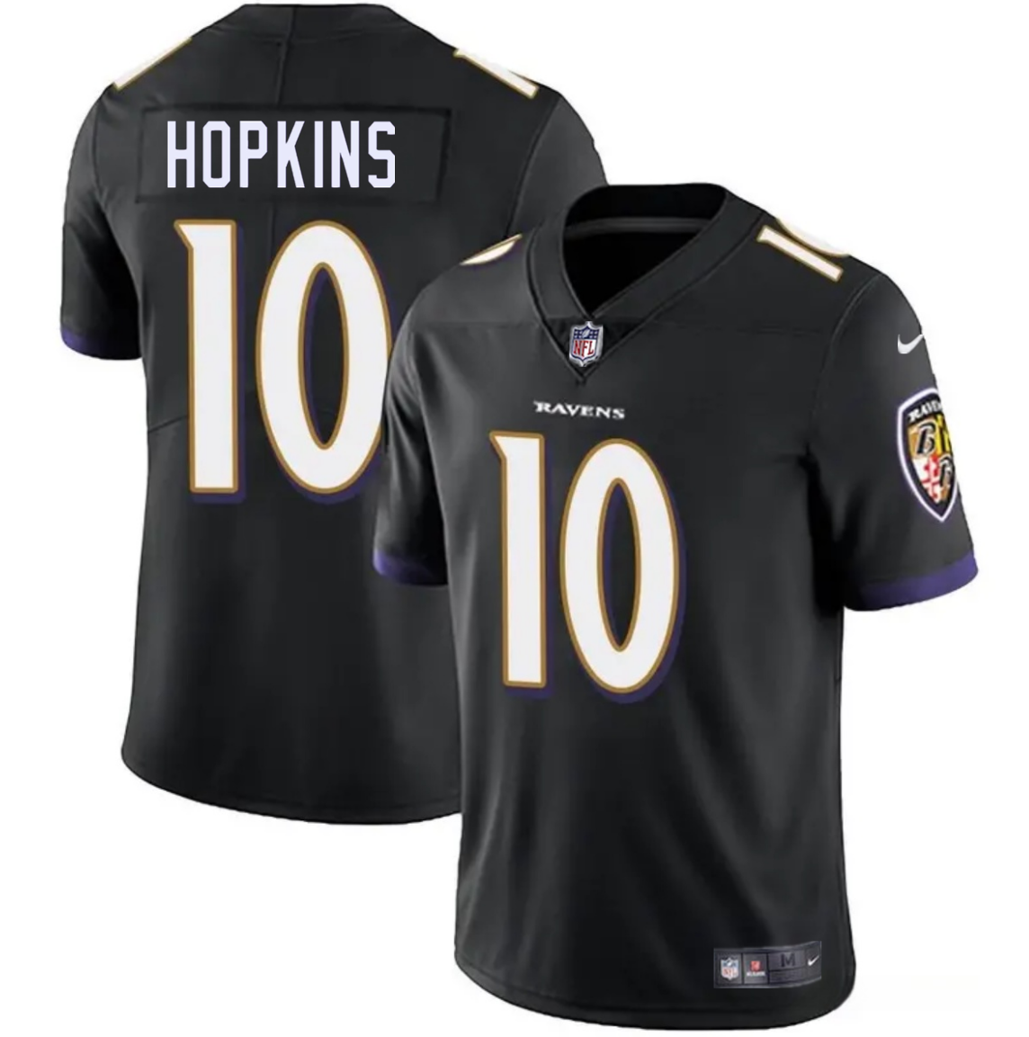 Men's Baltimore Ravens #10 DeAndre Hopkins Black Vapor Limited Football Jersey Men's Baltimore Ravens #10 DeAndre Hopkins Black Vapor Limited Football Jersey