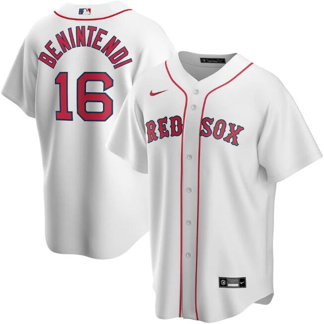 Men's Boston Red Sox #16 Andrew Benintendi White MLB Cool Base Stitched Jersey Men's Boston Red Sox #16 Andrew Benintendi White MLB Cool Base Stitched Jersey