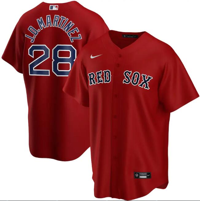 Men's Boston Red Sox #28 J.D. Martinez Red MLB Cool Base Stitched Jersey Men's Boston Red Sox #28 J.D. Martinez Red MLB Cool Base Stitched Jersey