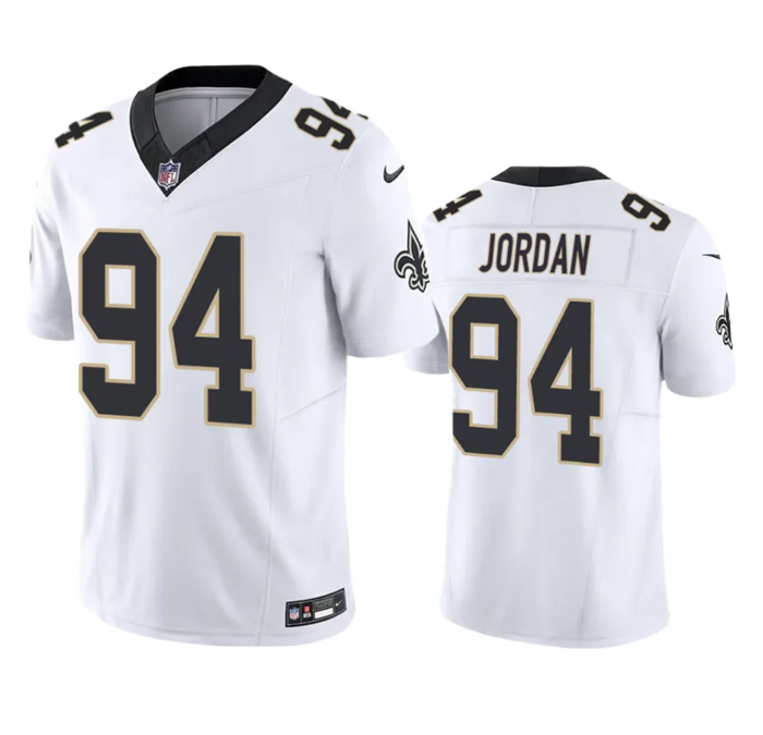 Men's New Orleans Saints #94 Cameron Jordan White 2023 F.U.S.E. Vapor Untouchable Limited Stitched Jersey Men's New Orleans Saints #94 Cameron Jordan White 2023 F.U.S.E. Vapor Untouchable Limited Stitched Jersey