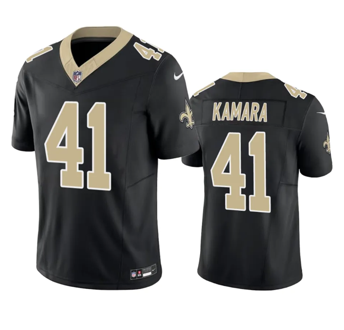 Men's New Orleans Saints #41 Alvin Kamara Black 2023 F.U.S.E. Vapor Untouchable Limited Stitched Jersey Men's New Orleans Saints #41 Alvin Kamara Black 2023 F.U.S.E. Vapor Untouchable Limited Stitched Jersey