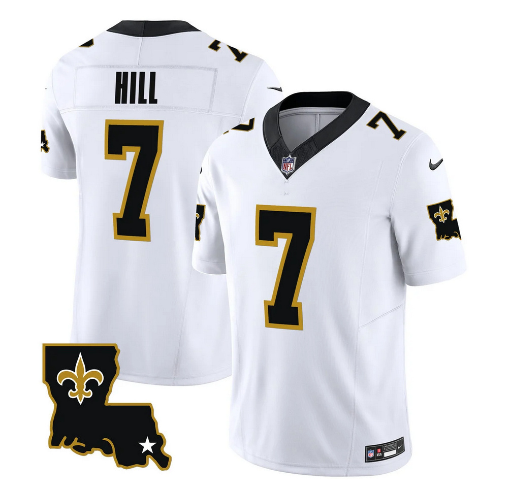 Men's New Orleans Saints #7 Taysom Hill White 2023 F.U.S.E. 1987 Legacy Vapor Stitched Jersey Men's New Orleans Saints #7 Taysom Hill White 2023 F.U.S.E. 1987 Legacy Vapor Stitched Jersey