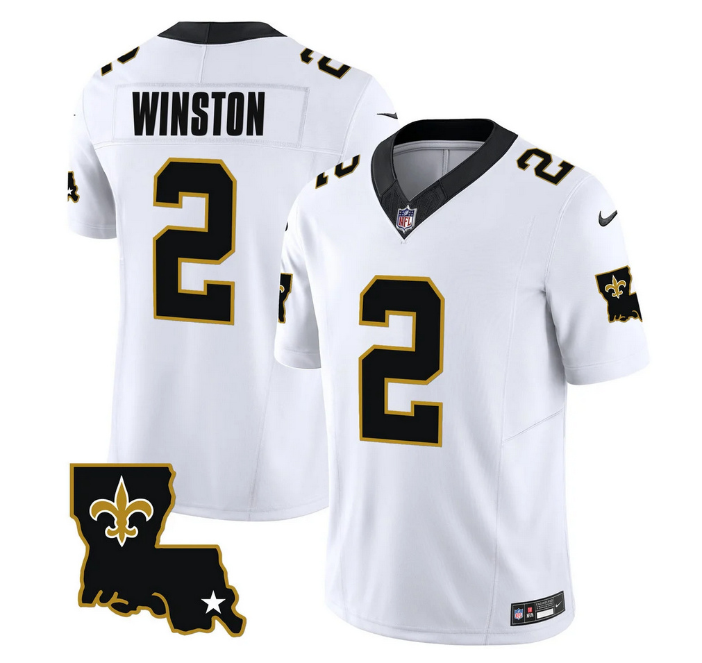 Men's New Orleans Saints #2 Jameis Winston White 2023 F.U.S.E. 1987 Legacy Vapor Stitched Jersey Men's New Orleans Saints #2 Jameis Winston White 2023 F.U.S.E. 1987 Legacy Vapor Stitched Jersey