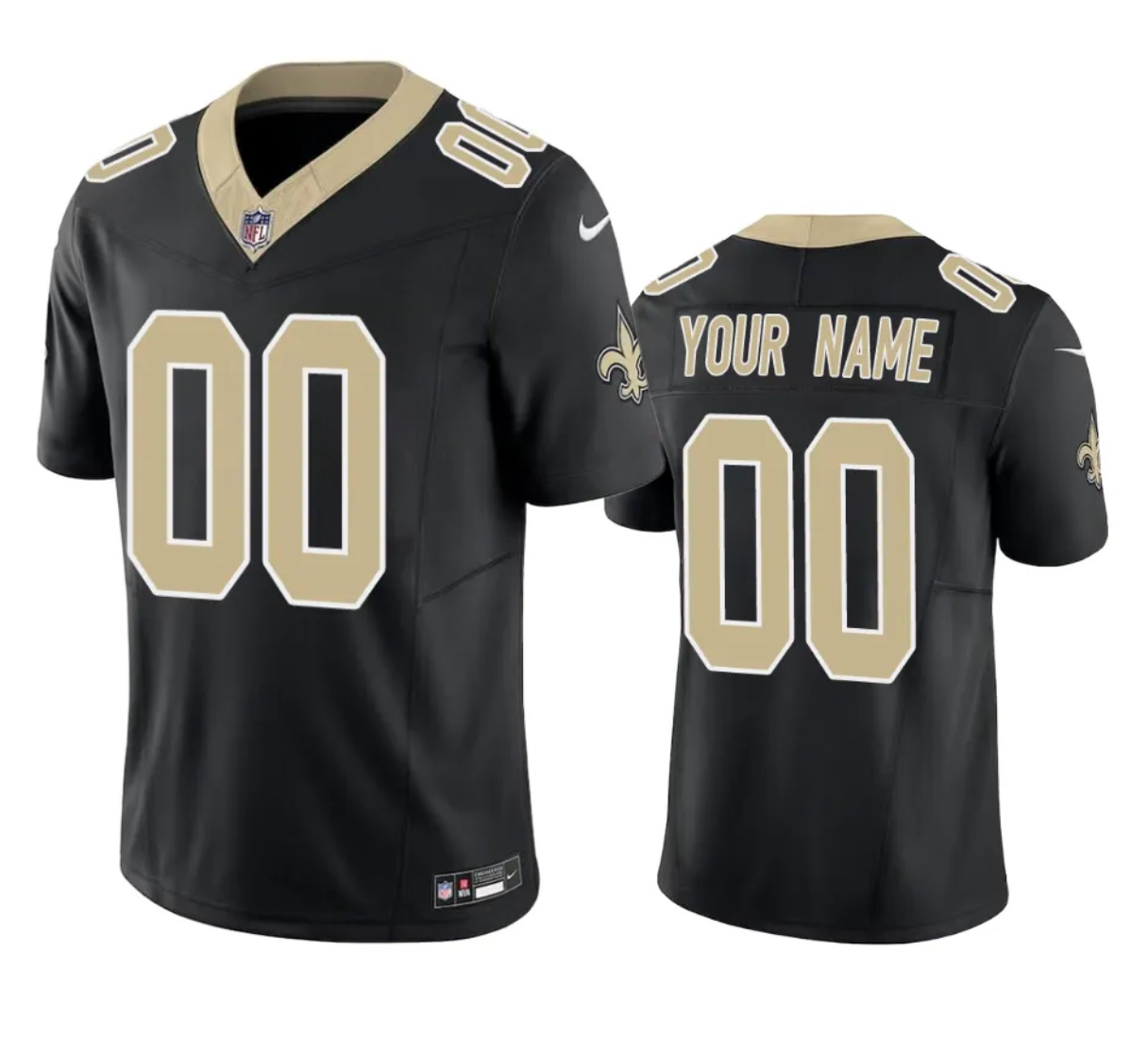Men's New Orleans Saints Active Player Custom Black 2023 F.U.S.E Vapor Limited Stitched Football Jersey Men's New Orleans Saints Active Player Custom Black 2023 F.U.S.E Vapor Limited Stitched Football Jersey