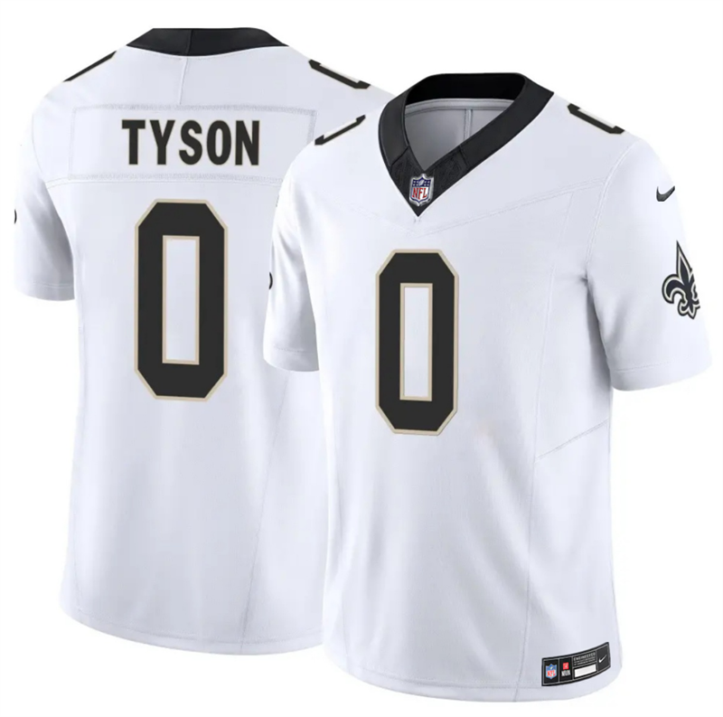 Men's New Orleans Saints #0 Jordyn Tyson White 2026 F.U.S.E Vapor Limited Stitched Football Jersey